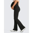 thumbnail image 2 of Funidos Maternity 3-Pack Flare Leggings Yoga Bell Bottom Pants Pregnancy Wide Waistband Stretchy Workout Leggings for Women Pre Postpartum Support, 2 of 6