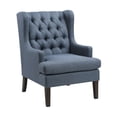 thumbnail image 4 of OakvillePark Velloria Textured Fabric Tufted Back Accent Chair, Blue, 4 of 12