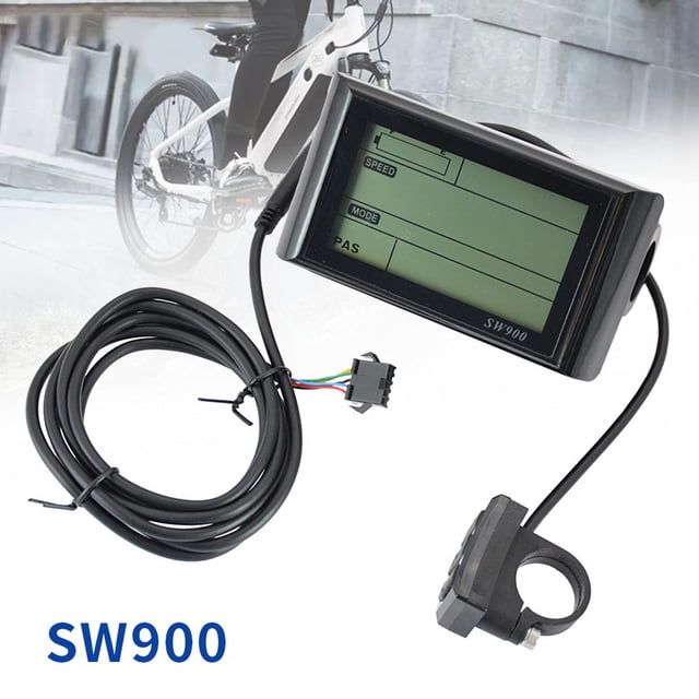 GLFILL SW900 LCD Display Meter Control Panel 24 36 48V 52V 60V 72V Electric Scooter 6 Pins Plug Riding Speed Time Power Display
