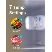 GGTB 3.0 Cu.ft Retro Cream Mini Fridge with Freezer, Double Door Compact Refrigerator for Dorm Apartment Office