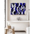 thumbnail image 6 of Blue Stripe Wall Art for Living Room,Canvas Picture Wall Decor for Bathroom Bedroom,Ombre Grey Moire Geometric Modern Abstract Painting Artwork for Office Kitchen Hallway Dining Room Decor 16"x20", 6 of 8