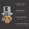thumbnail image 2 of Thermostatic Mixer Tap Brass Shower Mixer Tap Valve Valves 1 Way Outlet Cold And Hot Water Mixing Wall Mounted Cisea-hao, 2 of 4