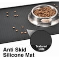 thumbnail image 6 of Dog Food Mat Anti-Messy Design Pet Bow Mat, Non Slip Silicone Waterproof Cat Feeding Placemat for Puppy Kitty Dog Cat Small Medium Animals, 6 of 7