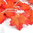 thumbnail image 5 of Gustave 13.1ft 40 LED Maple Leaves String Lights Hanging Fall Garland Halloween Orange String Light Battery Operated for Thanksgiving Christmas Party Decoration, 5 of 9