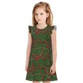 thumbnail image 1 of Vsdgher Chemises de Nuit Serpent Rouge pour Filles Manches Courtes à Volants Robe de Nuit Pyjama pour Fête Pyjama-TG, 1 of 6