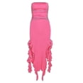thumbnail image 1 of Bebetter Y2K Irregular Ruffle Bandeau Maxi Dress A, 1 of 2