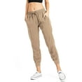 thumbnail image 2 of Love Tree Women's Juniors High Rise Joggers (M, Camel), 2 of 3