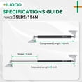 thumbnail image 2 of ORUYROP 25 Inch 35lb/155N Gas Shock Strut Spring Lift Support for RV Bed Storage Cover Door Lids Floor Hatch Boat Shed Window Custom Heavy Duty Tool Box Toy Lid Basement Doors TV Cabinet, Set, 2 of 7