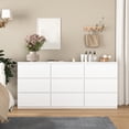 thumbnail image 3 of Nmkwnr 9 Drawer Dresser Modern Wood Storage Cabinet for Living Room, Hallway, Entryway, White, 3 of 9