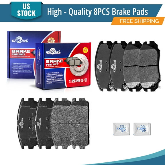 YXPCARS 8PCS Ceramic Brake Pads for Chevy Equinox GMC Terrain 2010-2017, Front & Rear D1421 D1275
