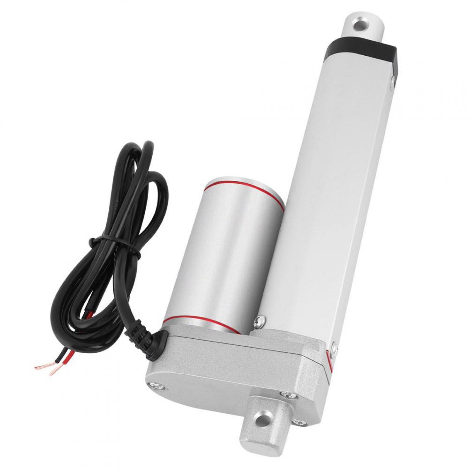 Walfront 100mm Stroke Linear Actuator 24V Small Electric Linear Actuator Cylinder Lift Stroke Heavy Duty 750N Maximum Push Linear Actuator with Mounting Brackets 