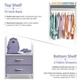thumbnail image 2 of Sivan Home Décor Clothing Rack with Drawers - Standalone Garment Rack to Hang Shirts, Dresses, & Jackets - Tall Closet Storage Organizer (Purple), 2 of 5