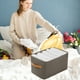 thumbnail image 5 of Cesta de almacenamiento de acero grueso con tapa para ropa y juguetes, organizador de gran capacidad para dormitorio, hogar y armario. Aestivo | Gris | AESTIVO, 5 of 7