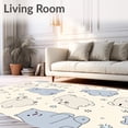 thumbnail image 2 of ODIKA 3'x5' Machine Washable Non-Slip Area Rug, Family Embroidery Kit Yuletide Cushion Creation Project High Traffic Rug, Beige, 639256, 2 of 7