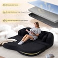 thumbnail image 4 of Timbernest 70" Boneless Couch, Convertible Sofa Bed, Fold Out Sleeper Loveseat, Black, 4 of 11