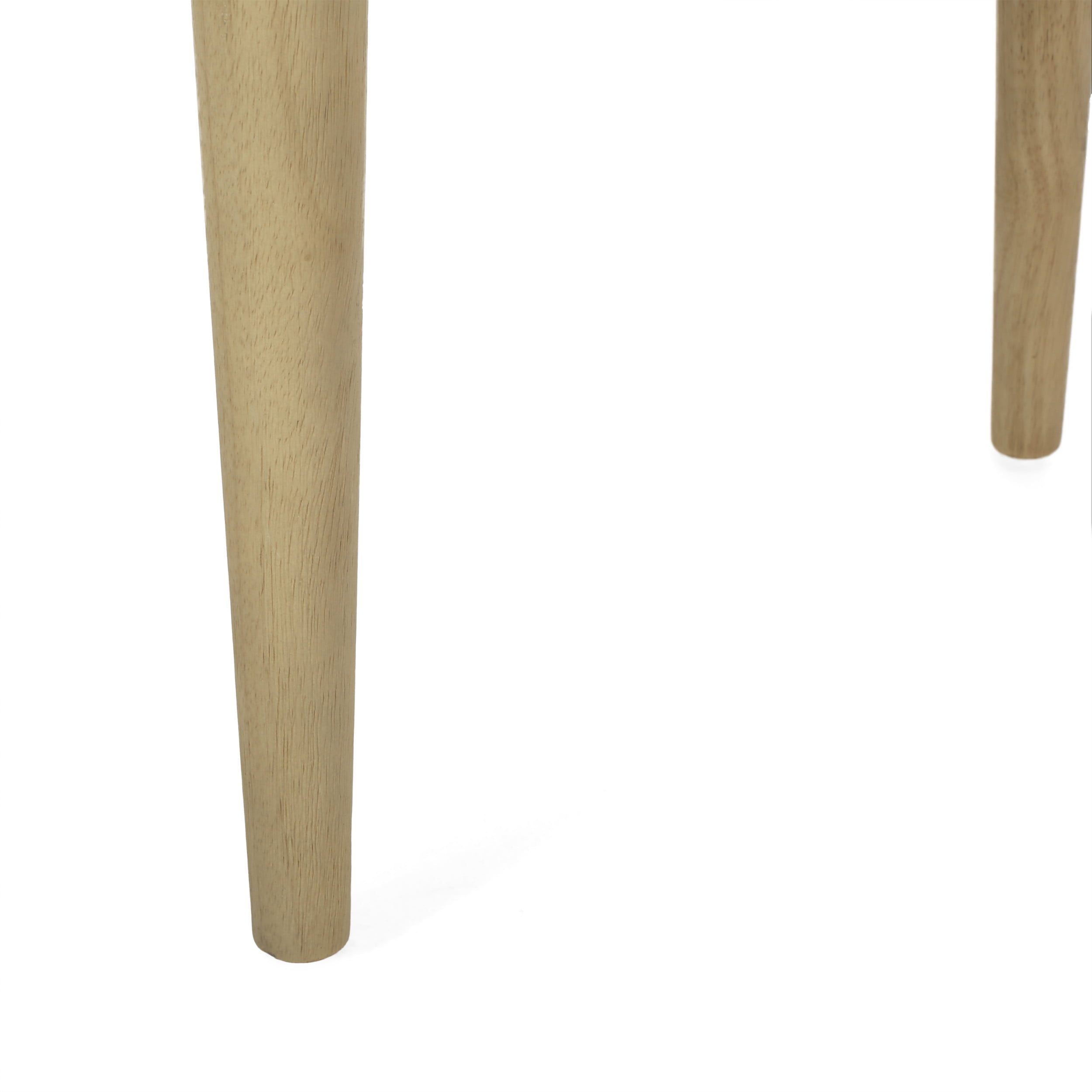Noble House Cotterell Fabric and Wood Dining Chairs, Set of 2, Ivory Boucle and Light Ash