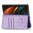thumbnail image 5 of for Samsung Galaxy Z Fold 4 5G Case, Premium PU Leather Wallet Case [Cat & Dog & Flowers Embossed] Card Slots Kickstand Magnetic Closure Flip Case Cover for Samsung Galaxy Z Fold 4,Purple, 5 of 12