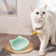 thumbnail image 4 of Cuencos de cerámica para gatos, plato ancho de comida para gatos, cuenco alimentador con forma de gato, cuenco para mascotas de gatitos, cachorros, 4 of 5