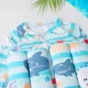 thumbnail image 3 of Nueva ropa de playa de verano para chico, traje de baño para bebé con gorro de baño, trajes de surf de una pieza para niños, traje de baño de flotabilidad para niñas, 3 of 6