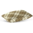 thumbnail image 5 of Beige Tartan Plaid Velvet Oblong Lumbar Plush Throw Pillow Cover/Shams Cushion Case - 16x24in - Decorative Invisible Zipper Design for Couch Sofa Pillowcase Only, 5 of 5