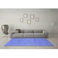 thumbnail image 3 of Ahgly Company Machine Washable Indoor Rectangle Oriental Blue Industrial Area Rugs, 8' x 10', 3 of 4
