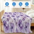 thumbnail image 4 of Purple Flower Cooling Blanket,Lightweight Breathable Summer Throw Blanket with Double Sided Cold Effect,Ombre Botanical Watercolor Floral Spring Picnic Blankets Bed Sheet for Hot Sleepers 30"x40", 4 of 8
