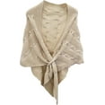 thumbnail image 1 of LinYooLi Poncho Cape Élégant pour Femmes - Croisé devant Couleur Unie - Cardigan Tricoté, 1 of 3