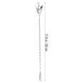 thumbnail image 4 of Stainless Steel Bar Cocktail Mixing Spoon with Spiral Handle for Stirring Drinks, 1 Pc ZX030, 4 of 6