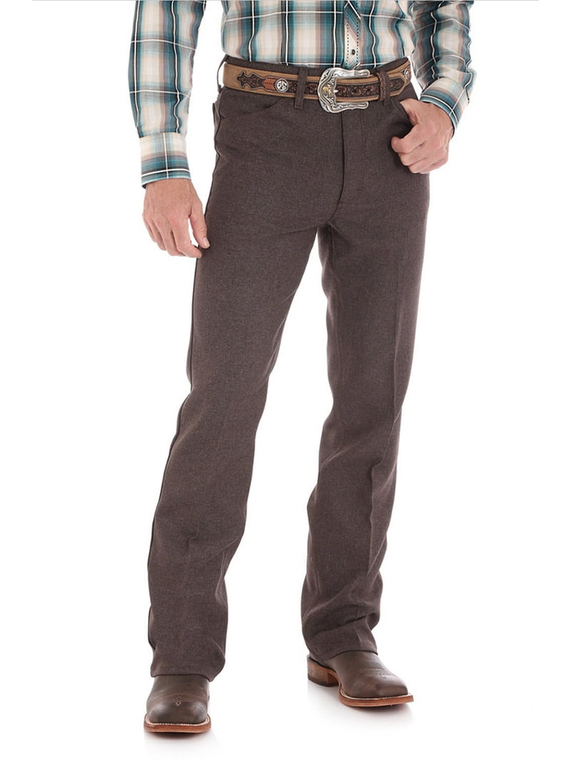 Wrangler Men's Wrancher Stretch Boot Dress Jeans Grey HG 28X32