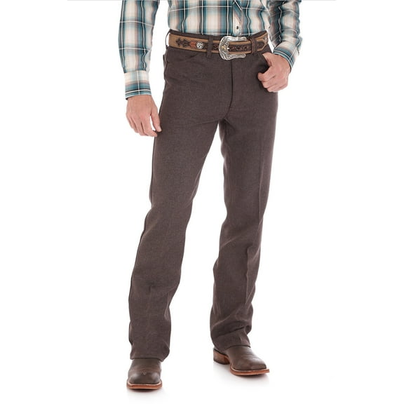 Wrangler Men's Wrancher Stretch Boot Dress Jeans Chocolate HD 28X32