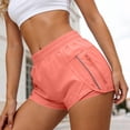 thumbnail image 6 of Hurxie Women's Running Shorts with Zipper Pockets, Mid-Waisted Quick Dry Athletic Workout Sport Short Orange,L, 6 of 6