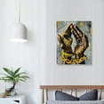 thumbnail image 4 of Creowell  African American Wall Art Black Woman Hands with Gold Accessories Painting Picture Prints Framed Vintage Tribal African Arts Each Panel 16x20 in/12x16 in, 4 of 5