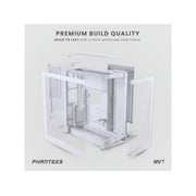Phanteks NV7, Showcase Full-Tower Chassis, High Airflow Performance, Integrated D/A-RGB Lighting, Seamless Tempered Glass Design, 12 Fan Positions, Matte White