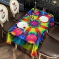 thumbnail image 2 of Tie Dye Vivid Petal Mandala Pattern Rectangle Tablecloth 60"x102",Waterproof Polyester Rectangle Table Cloth, Wipeable Spillproof Polyester Tablecloth for Dining, Camping, Indoor and Outdoor, 2 of 6