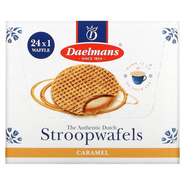 Stroopwafels, Caramel, 24 Waffles, 1.38 oz (39 g ) Each, Daelmans