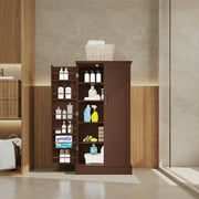 47” Kitchen Pantry Cabinet, Cabinets with Doors & Adjustable Shelves, Buffet Cupboards Sideboard