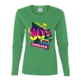 thumbnail image 3 of Totally 80's Forever Vintage Womens Graphic Long Sleeve T-Shirt, Kelly, XX-Large, 3 of 5