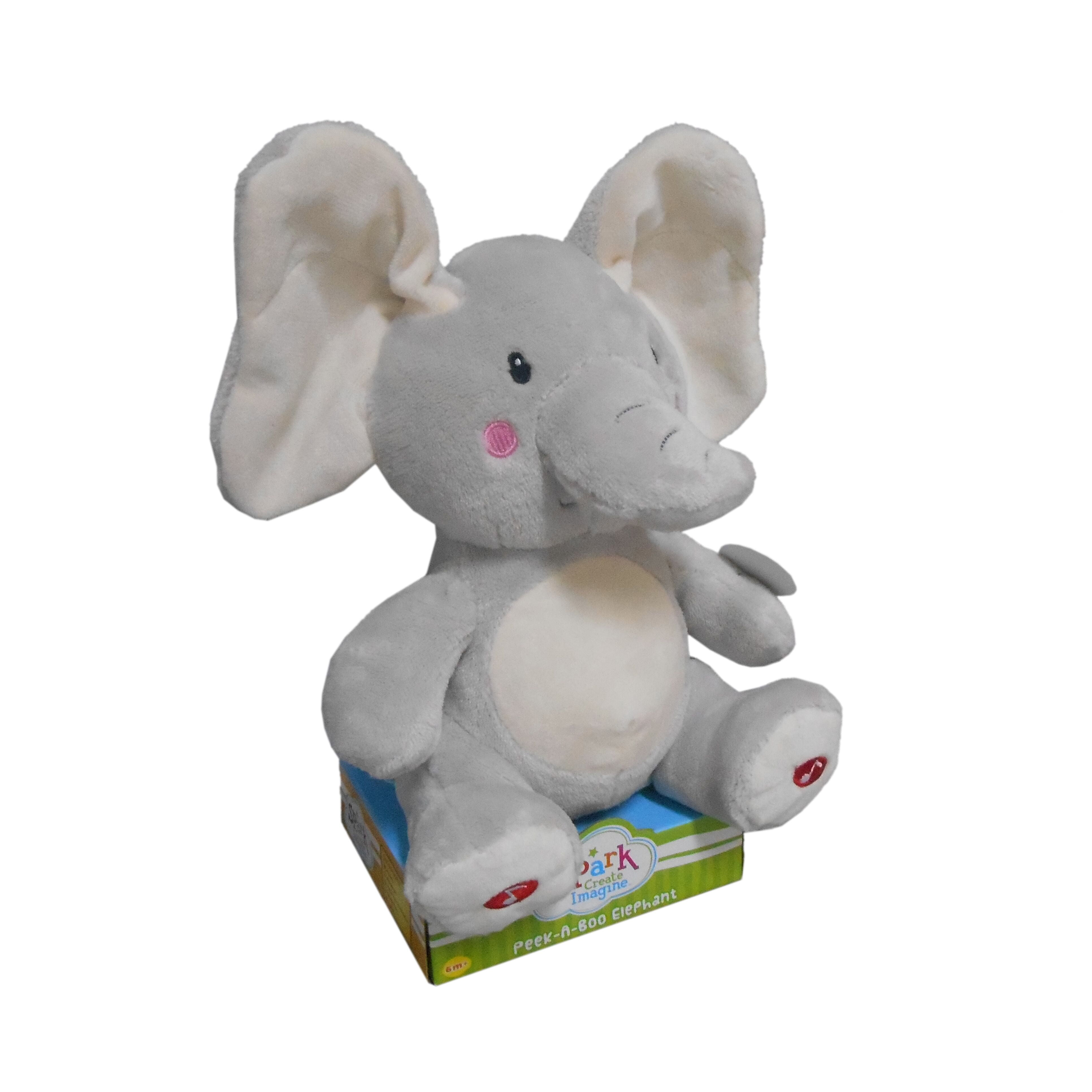 elephant peek a boo plush toy