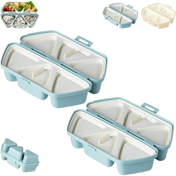 6 in 1 Onigiri Mold Set, Large Silicone Triangle Sushi Musubi Press Mold, for Easy Shaping, Uniform Rice Balls, Meal Prep, Bento Lunch, Family Cooking & Japanese-Style Snacks (Blue-2P)
