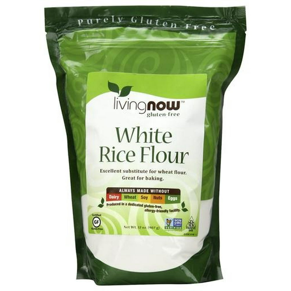 LivingNow White Rice Flour 32 oz (907 Grams) by NOW
