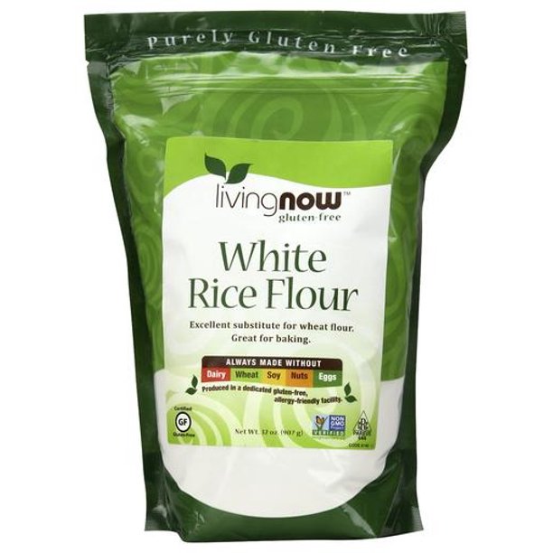 LivingNow White Rice Flour 32 oz (907 Grams) by NOW
