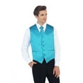 thumbnail image 3 of Gioberti Men's Formal 4pc Satin Vest Necktie Bowtie and Pocket Square, 3 of 4