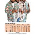 thumbnail image 2 of Frontwalk Plaid Button Up Shacket for Mens Check Print Shirt Jacket Casual Winter Fall Long Sleeve Outwear Tops with Pocket, 2 of 7