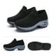 thumbnail image 2 of Zapatillas deportivas negras de tejido moderno para mujer, transpirables, sin cordones, informales, para actividades al aire libre, talla 39, 2 of 8