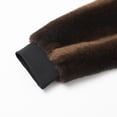 thumbnail image 4 of Men's Winter Coat Long Sleeve Fleece Lined Stand Collar Zip Up Jacket with Pockets Brown M, 4 of 9