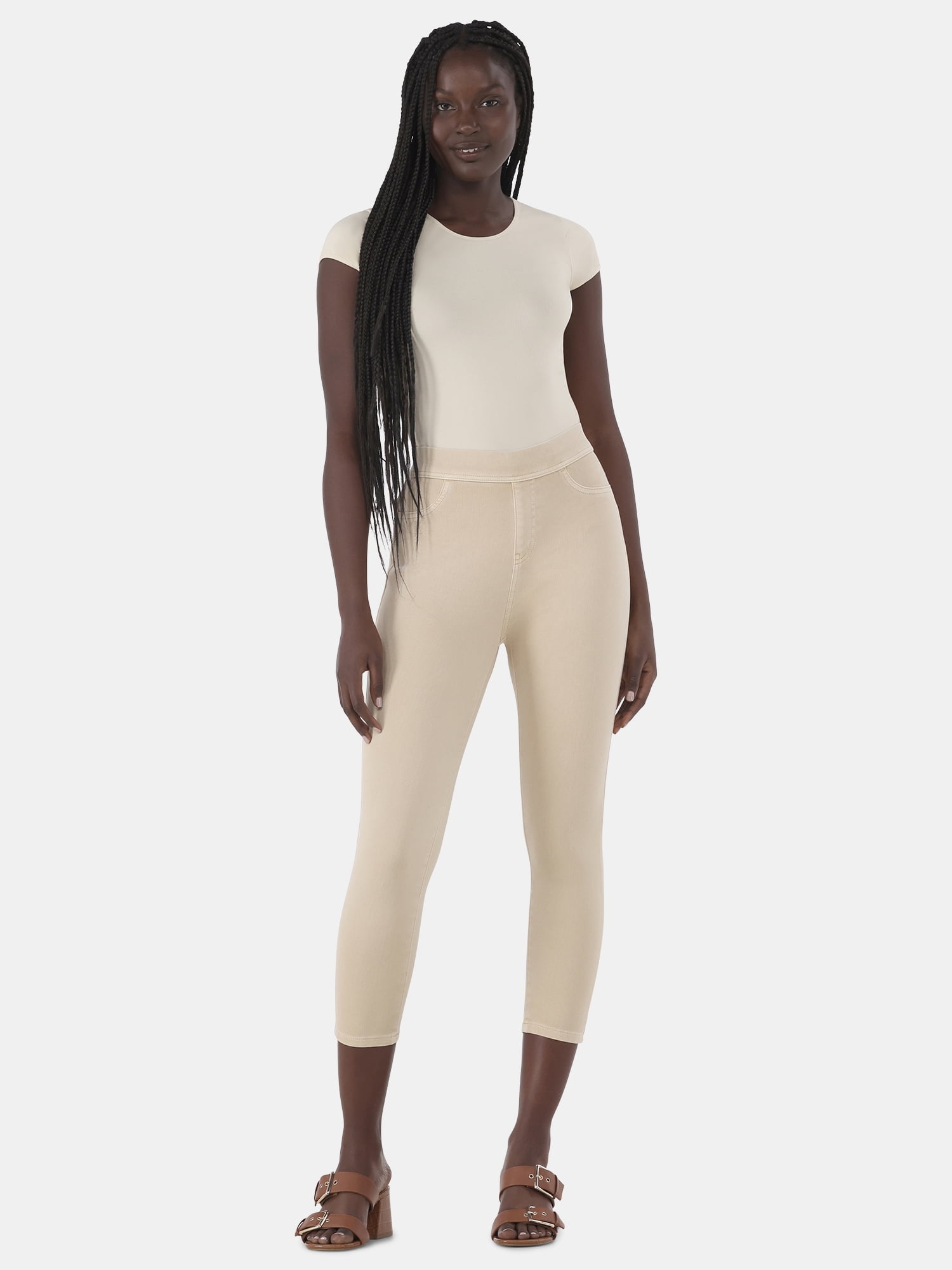 Time and Tru Women's Capri Jeggings, Sizes XS-XXXL