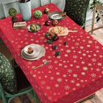 thumbnail image 5 of Nappe de Noël 60x120 Pouces, Flocon de Neige Doré Nappe de Noël pour l'Hiver, Nappes de Noël Rouges, Nappe Imperméable Anti-Déversement pour Table, Cuisine, Salle à Manger, Vacances, 5 of 5