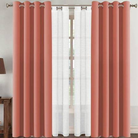 Burnt Orange Blackout Curtains 84 Inch Long Bundle White Linen Sheer Canada Burnt Orange Blackout Curtains 84 Inch, Red Orange Blackout Curtains
