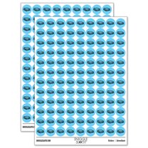 S'mores Graham Cracker Chocolate Marshmallow Campfire Snack 200  Round Stickers - Light Blue - Gloss Finish - 0.50" Size