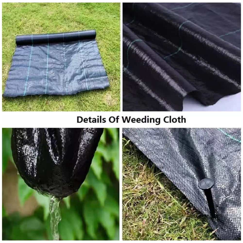 Garden Weed Barrier Landscape Fabric 5 x 10Ft Heavy-Duty Weed Barrier Fabric Garden Landscaping Fabric Roll Weed Cloth Ground Cover Woven for Yard, Flower Bed, Garden